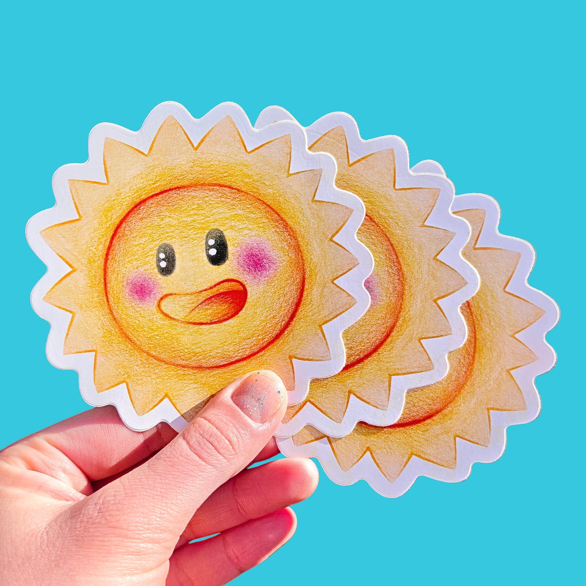 Large Sticker - Happy Sun