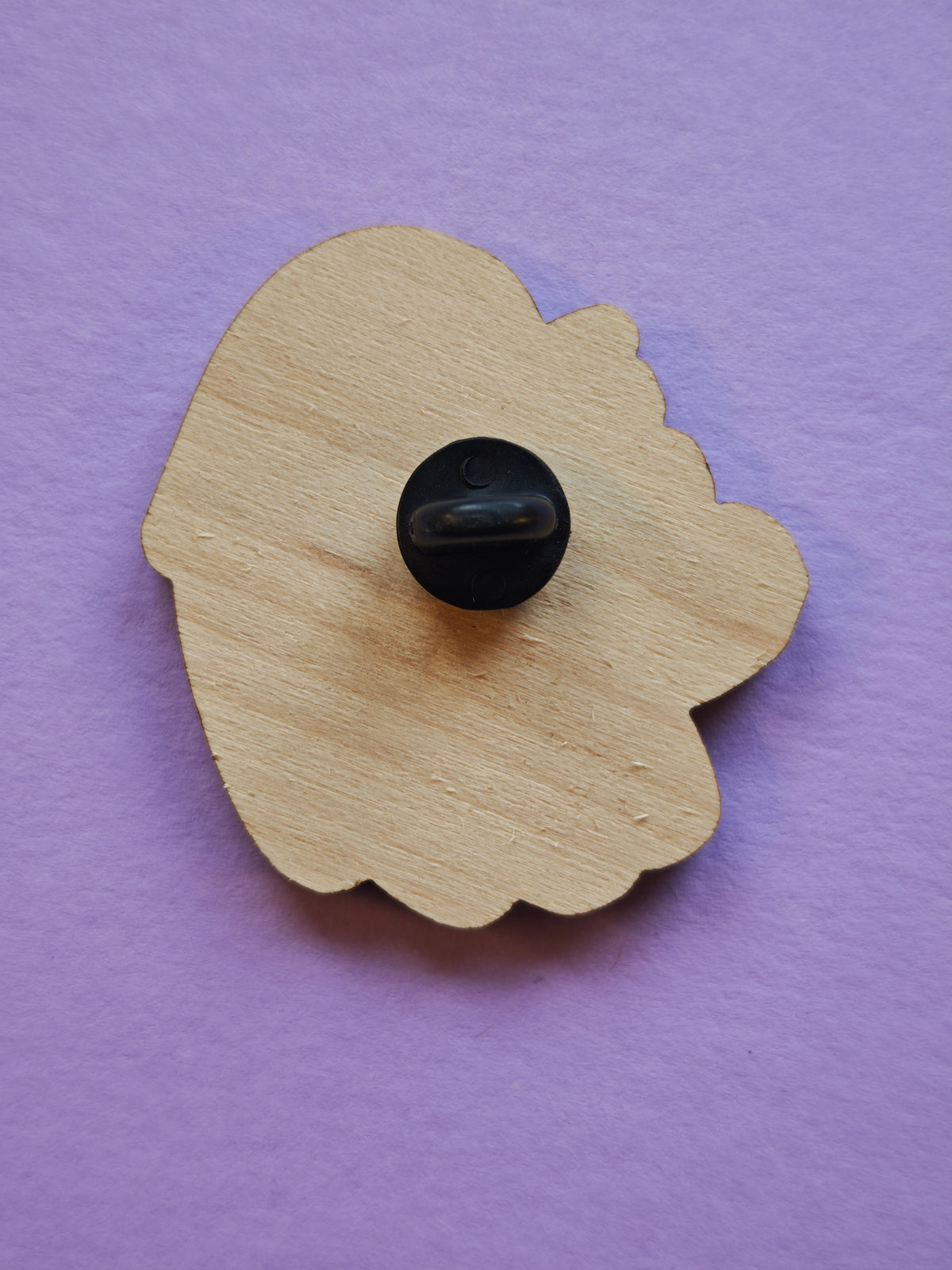 Wooden Pink Ghost BOO! Pin