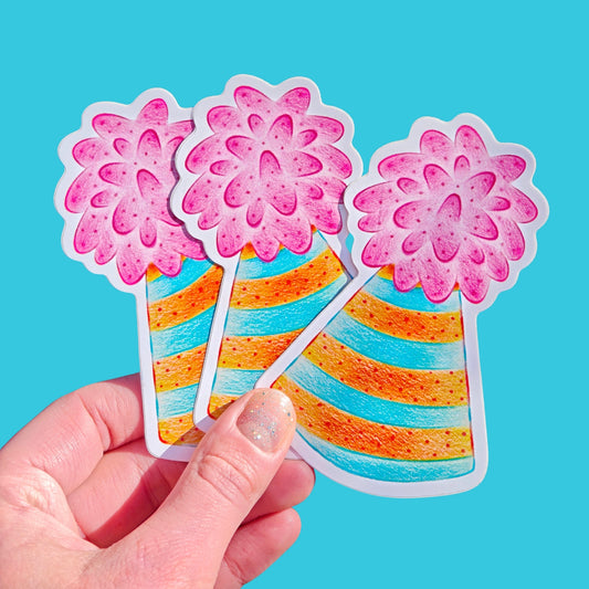 Large Sticker - Party Hat