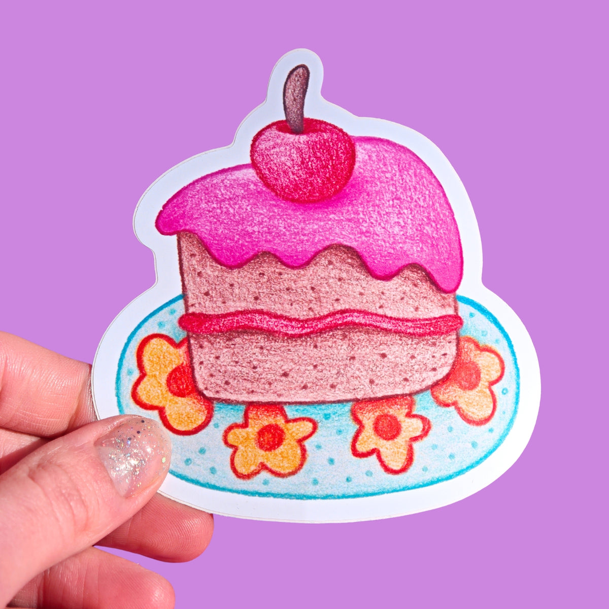 Large Sticker - Slice of cake