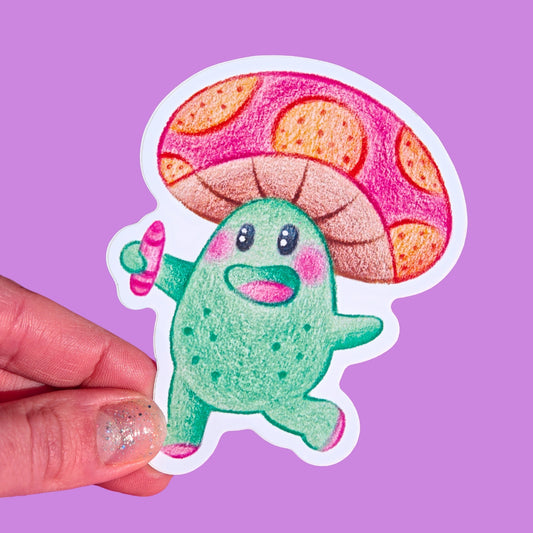 Large Sticker - Mushimu and Crayon