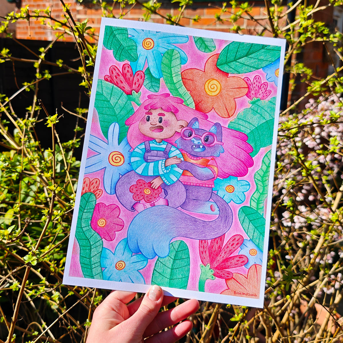 Amongst the Flowers in Türkiye - Signed Art Print | A4