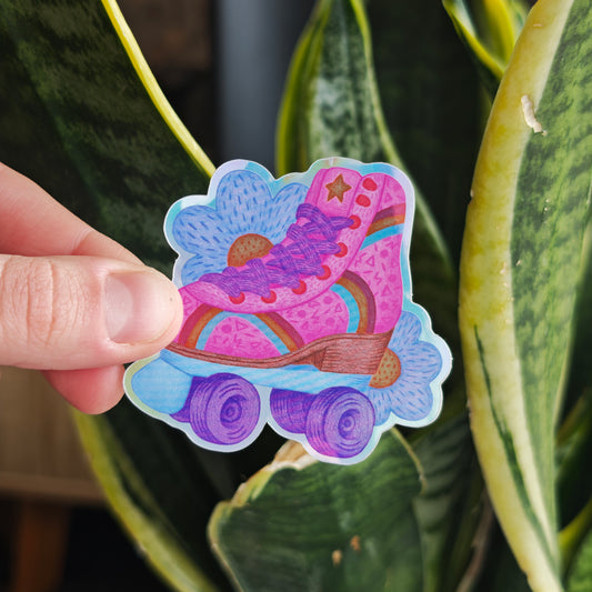 Small Sticker - Holographic Roller Skate
