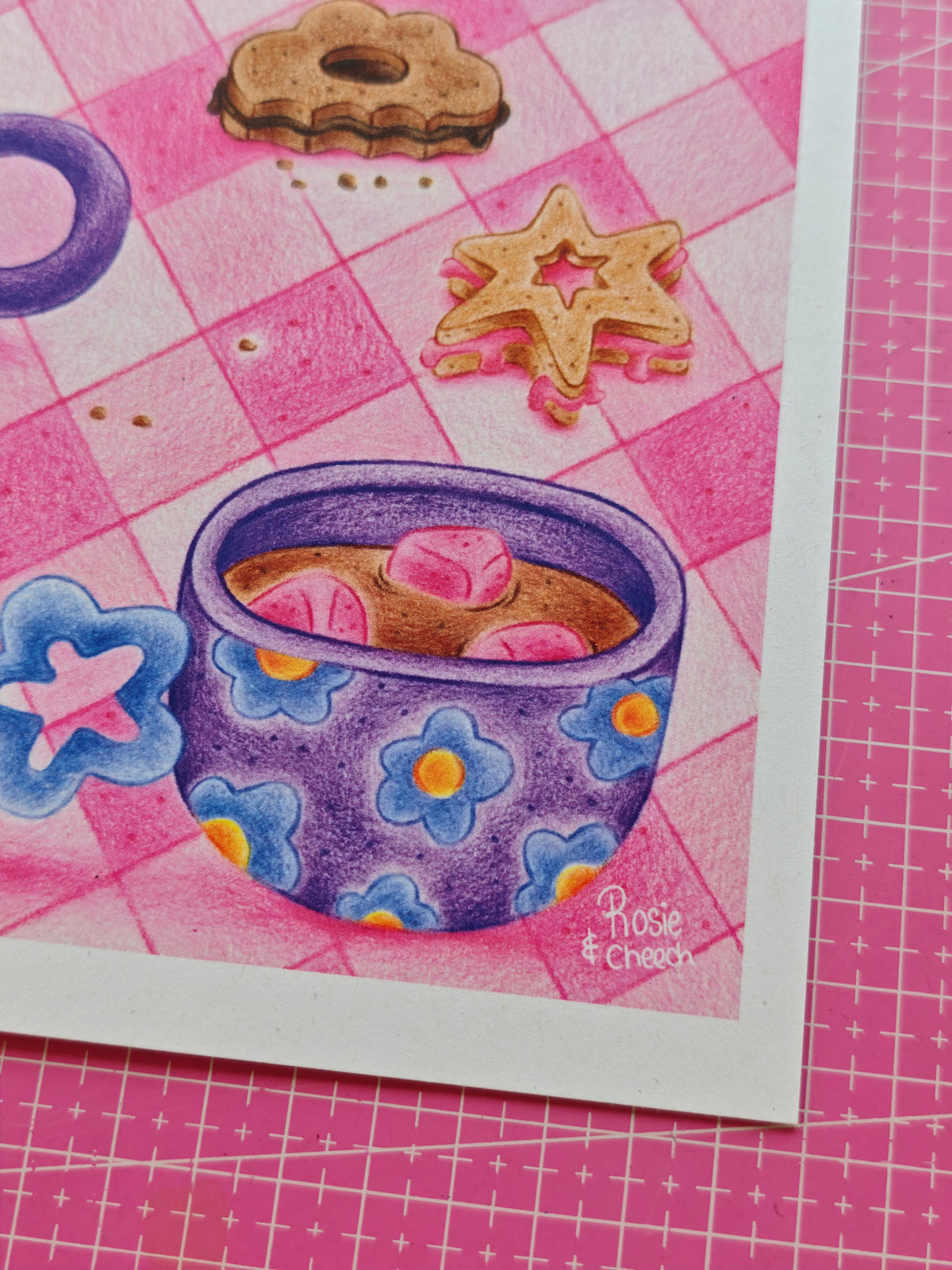 Tea And Bikkies - Signed Art Print | A4