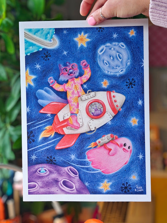 Space Quest One - Signed Art Print | A4 / A3