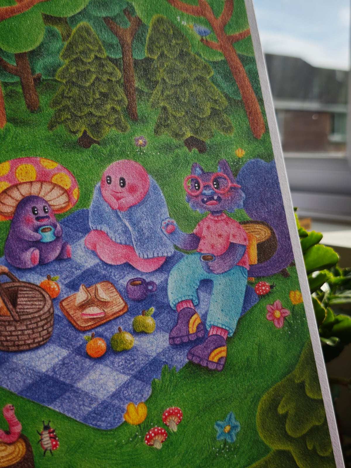 Woodland Picnic - Signed Art Print | A4 / A3